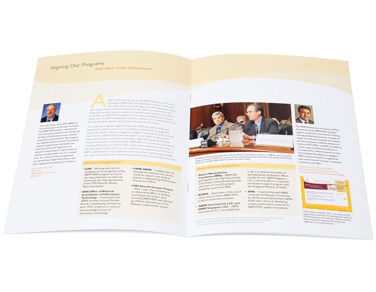 a copy of the document opened showing lots of copy and integrated designs